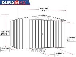 Abri de jardin en métal BillyOh 10ft x 8ft effet bois grainé avec sommet en métal