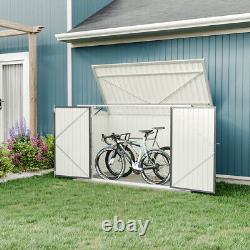 Abri de jardin extérieur en métal pour vélos et poubelles, armoires de rangement en acier pour déchets