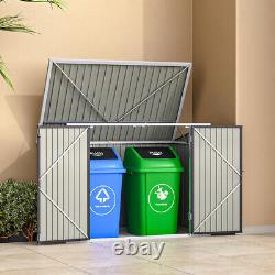 Abri de jardin extérieur en métal pour vélos et poubelles, armoires de rangement en acier pour déchets