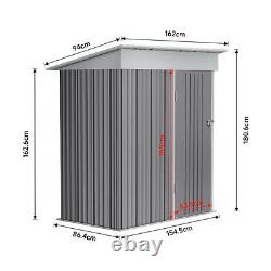 Abri de jardin métallique gris de 10x12FT, 10x10FT, 8x6FT pour outils de rangement extérieur