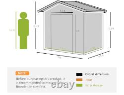 Abri de jardin métallique verrouillable Outsunny Outdoor 7 x 4ft