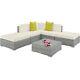Aluminium Luxury Rattan Garden Patio Furniture Sofa Lounge Table Set Wicker Nouveau