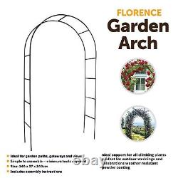 Arche à treillis de jardin de 2,4 m en métal tubulaire arqué pour les plantes grimpantes