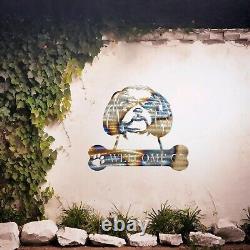 Art mural de jardin en métal Shih Tzu adorable - Panneau de bienvenue personnalisé décoratif cadeau