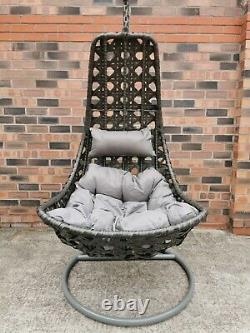Chaise Swing D’oeuf De Lune De Rotin Pour Le Jardin Et L’usage Intérieur Tout Neuf