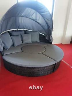 Dégagement Rattan Sun Outdoor Garden Furniture Day Bed Sofa Lounger Baldaquin