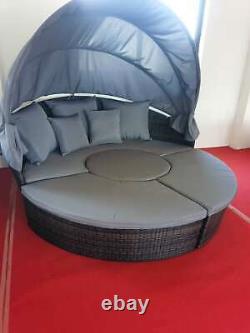 Dégagement Rattan Sun Outdoor Garden Furniture Day Bed Sofa Lounger Baldaquin