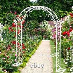 Élégant arc de mariage en métal à double rails parallèles Treillis de jardin arc de mariage