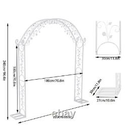 Élégant arc de mariage en métal à double rails parallèles Treillis de jardin arc de mariage