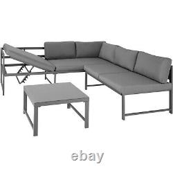 Ensemble De Sièges De Jardin En Verre De Table Top Aluminium Meubles Salon Sofa Outdoor Grey