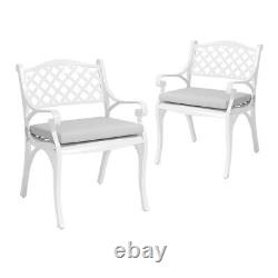 Ensemble de mobilier de jardin en fonte d'aluminium pour l'extérieur de 5 pièces : ensemble de meubles de jardin comprenant une table de bistro et 4 chaises.