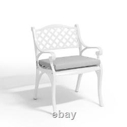 Ensemble de mobilier de jardin en fonte d'aluminium pour l'extérieur de 5 pièces : ensemble de meubles de jardin comprenant une table de bistro et 4 chaises.