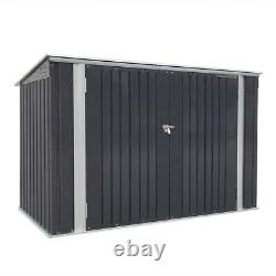 Galvanized Metal Grand Stockage Jardin Shed Bike Unit Outils Bicycle Store