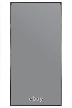 Grand miroir rectangulaire de jardin en métal rustique avec effet de feuille neuf de 180 x 90 cm