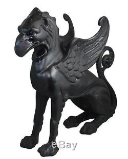 Grandes Statues Gargoyle Griffin En Métal Pour Entrée D'allée Ou Décor Dans Le Jardin