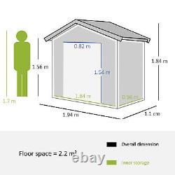 Hangar de rangement de jardin en métal galvanisé robuste pour vélos et outils d'extérieur