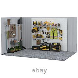 Hangar de rangement de jardin en métal galvanisé robuste pour vélos et outils d'extérieur