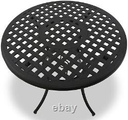 Homeology Prego Garden & Patio Black Cast Aluminium Outdoor Bistro Table