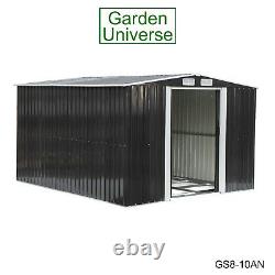 Jardin Métallique Shed Garden Universe 8' X 10' Stockage Cadre De Base Gris Anthracite