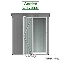 Jardin Shed Metal Grey Garden Universe 5' Cadre De Base De Stockage Gsp5x3-grey
