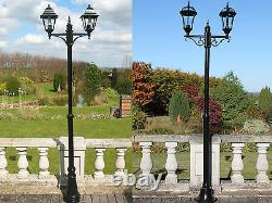 Lampe De Jardin Traditionnelle Ou Victorienne Lumières De Poste Éclairage Simple Double Triple