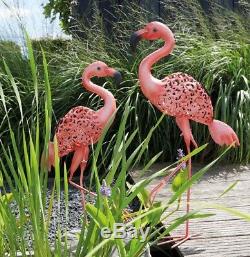 Luxform Jardin Et Extérieur Éclairage Solaire En Métal Lumière Statue Ornement Flamingo