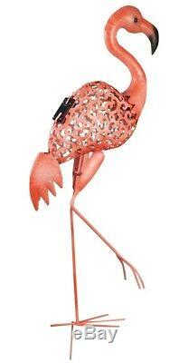 Luxform Jardin Et Extérieur Éclairage Solaire En Métal Lumière Statue Ornement Flamingo