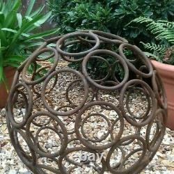 Métal Rusty Garden Moderne Décoratif Sphère Ornament Steel