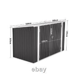 Metal Steel Garden Shed Pent Toit Outdoor Tool Box Bike Bicycle Storage House