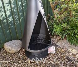Nouveau brûleur de bûches de cheminée de jardin en métal noir marocain