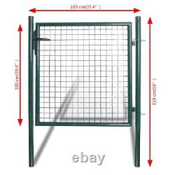 Nouvelle porte de jardin en métal avec clôture - Acier revêtu K2P3