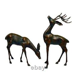 Ornements De Jardin En Métal De Deer Bronze Statues