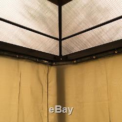 Outsunny 3 MX 3,6 M En Métal Gazebo Canopy Patio Chapiteau Tente De Réception Jardin Extérieur