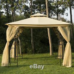 Outsunny 3 X 3m Patio Jardin Gazebo En Métal Chapiteau Tente Canopy Pavillon Shelter