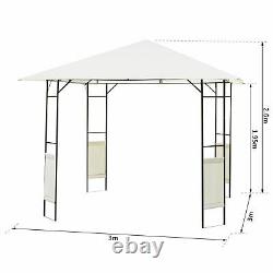 Outsunny 3m X 3m Garden Metal Gazebo Patio Party Tente Chapiteau Canopy Pavilion