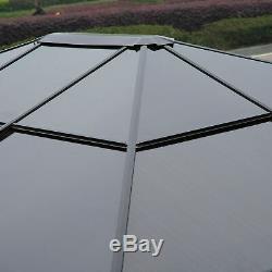 Outsunny 3x3.6m Aluminium Gazebo Patio Chapiteau Canopy Tente D'extérieur Jardin