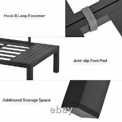 Outsunny 4pc Aluminium Garden Corner Sofa Set Table Basse Rembourrée Patio Extérieur