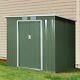 Outsunny 7 X 4ft Metal Garden Storage Shed Withfoundation Double Door & Window