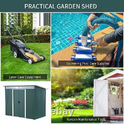 Outsunny Garden Shed Outdoor Storage Tool Organizer Avec Double Porte Coulissante