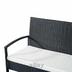 Outsunny Rotin Sofa Set De Jardin Mobilier D'extérieur En Osier Weave Chaise Table