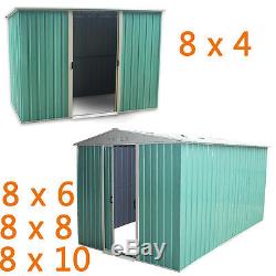 Panana Metal Garden Shed Storage 2 Door Foundation Toit Base Libre Base Extérieur