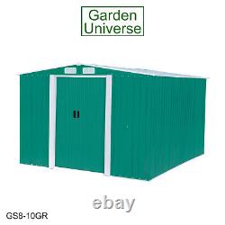 Plancher De Jardin Entreposage En Métal Univers De Jardin Vert 8' X 10' Cadre De Base Gs8-10gr