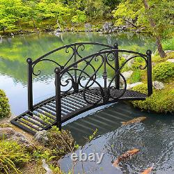 Pont de jardin décoratif Outsunny avec rampes pour ruisseau et étang