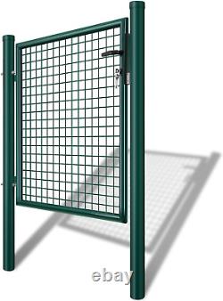 Portails de jardin en métal Amagabeli avec verrou verrouillable 140x100cm clôture extérieure en treillis EP.