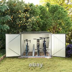 Rangement de vélos verrouillable pour jardin de 195x205x157.5cm - Abri à outils pour vélos et poubelles d'extérieur