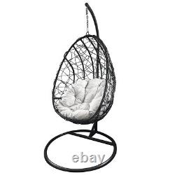 Rattan Anthracite Garden Suspension Egg Swing Chair Relaxing Patio Hamac Coussins