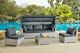 Rattan Canopy Garden Furniture Set Outdoor Lounge Sofa Chaise Sunbed Modular