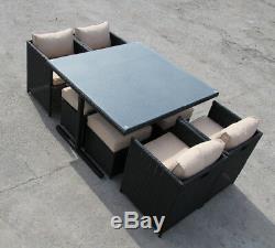 Rotin Wicker Conservatory Mobilier De Jardin En Plein Air Patio Cube Table De Chaise Ensemble