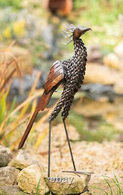 Secrétaire En Métal Bird Garden Ornament Sculpture Art - Handmade Recycled Metal Bird