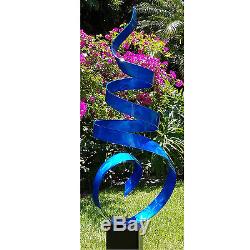 Statements2000 Grande Sculpture De Jardin En Métal Abstraite Jon Allen Blue Sea Breeze